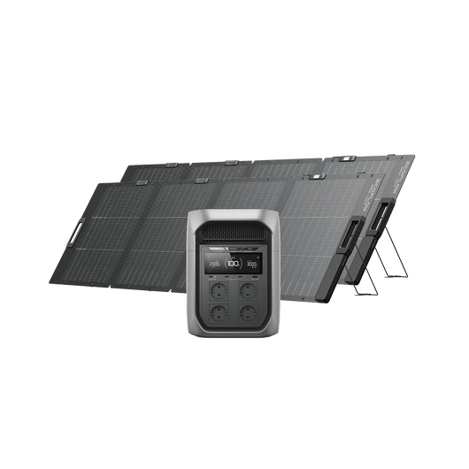Generatore solare serie EcoFlow DELTA 3 Max (FV 220 W) EcoFlow Italia DELTA 3 Max Plus 2 Pannello solare portatile bifacciale da 220 W NextGen