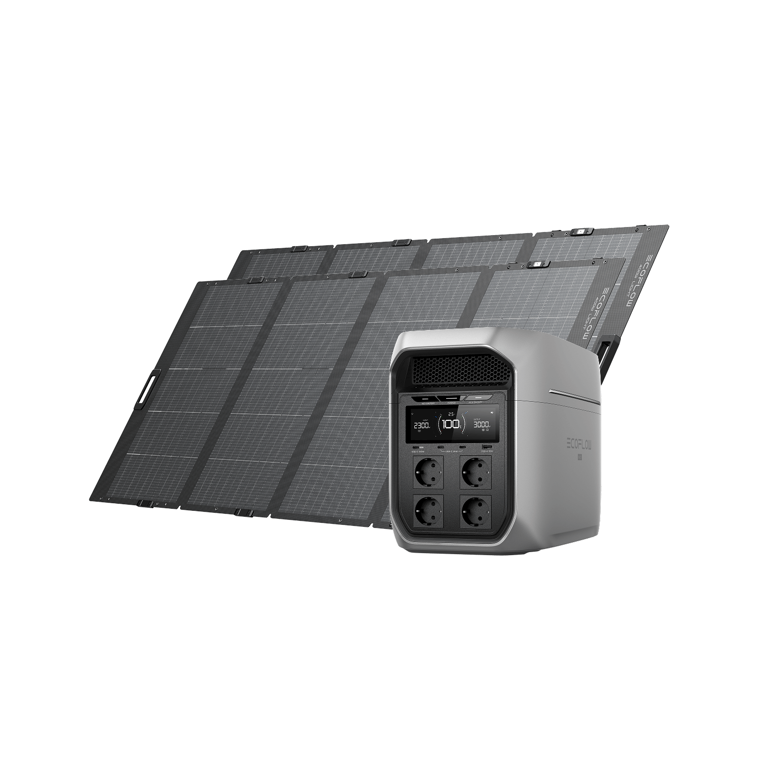Generatore solare serie EcoFlow DELTA 3 Max (FV 400 W) EcoFlow Italia DELTA 3 Max Plus 2 Pannello solare portatile leggero da 400 W