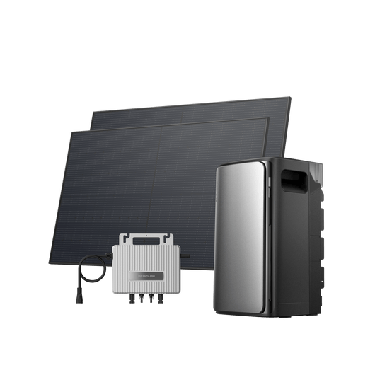 Microinverter EcoFlow STREAM BKW II EcoFlow Europe Microinverter STREAM + 2 pannelli solari rigidi da 450 W + STREAM AC Pro