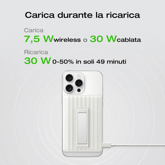 Power bank magnetica EcoFlow RAPID (10.000 mAh, 7,5 W, ricarica magnetica) Power Bank EcoFlow Italia