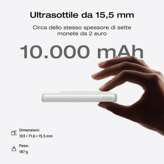 Power bank magnetica EcoFlow RAPID (10.000 mAh, 7,5 W, ricarica magnetica) Power Bank EcoFlow Italia