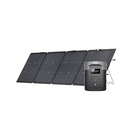 Power Station Portatile EcoFlow DELTA 2 Max DELTA 2 Max + 1 x Pannello solare portatile da 220 W