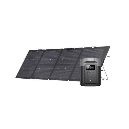 Power Station Portatile EcoFlow DELTA 2 Max DELTA 2 Max + 1 x Pannello solare portatile da 220 W