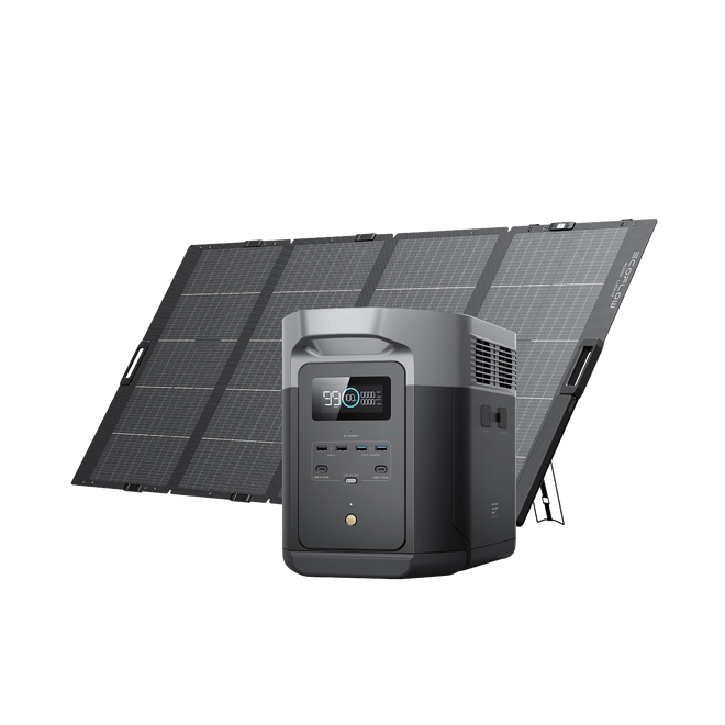 Power Station Portatile EcoFlow DELTA 2 Max Portable Power EcoFlow Europe DELTA 2 Max + Pannello solare portatile da 400W
