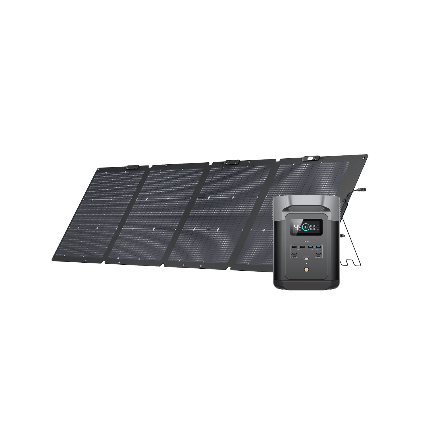 Power Station Portatile EcoFlow DELTA 2 (ricondizionata) EcoFlow DELTA 2 (Prodotto ricondizionato) + Pannello solare da 220 W (Prodotto ricondizionato) (Prezzo per membri)