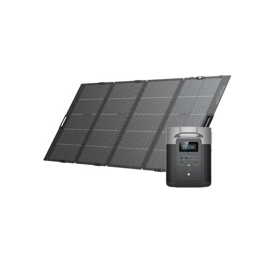 Power Station Portatile EcoFlow DELTA Max Portable Power EcoFlow 2000 + Pannello solare portatile da 400 W