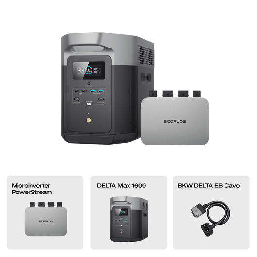 Power Station Portatile EcoFlow DELTA Max Portable Power EcoFlow 1600 + PowerStream 600 W  
