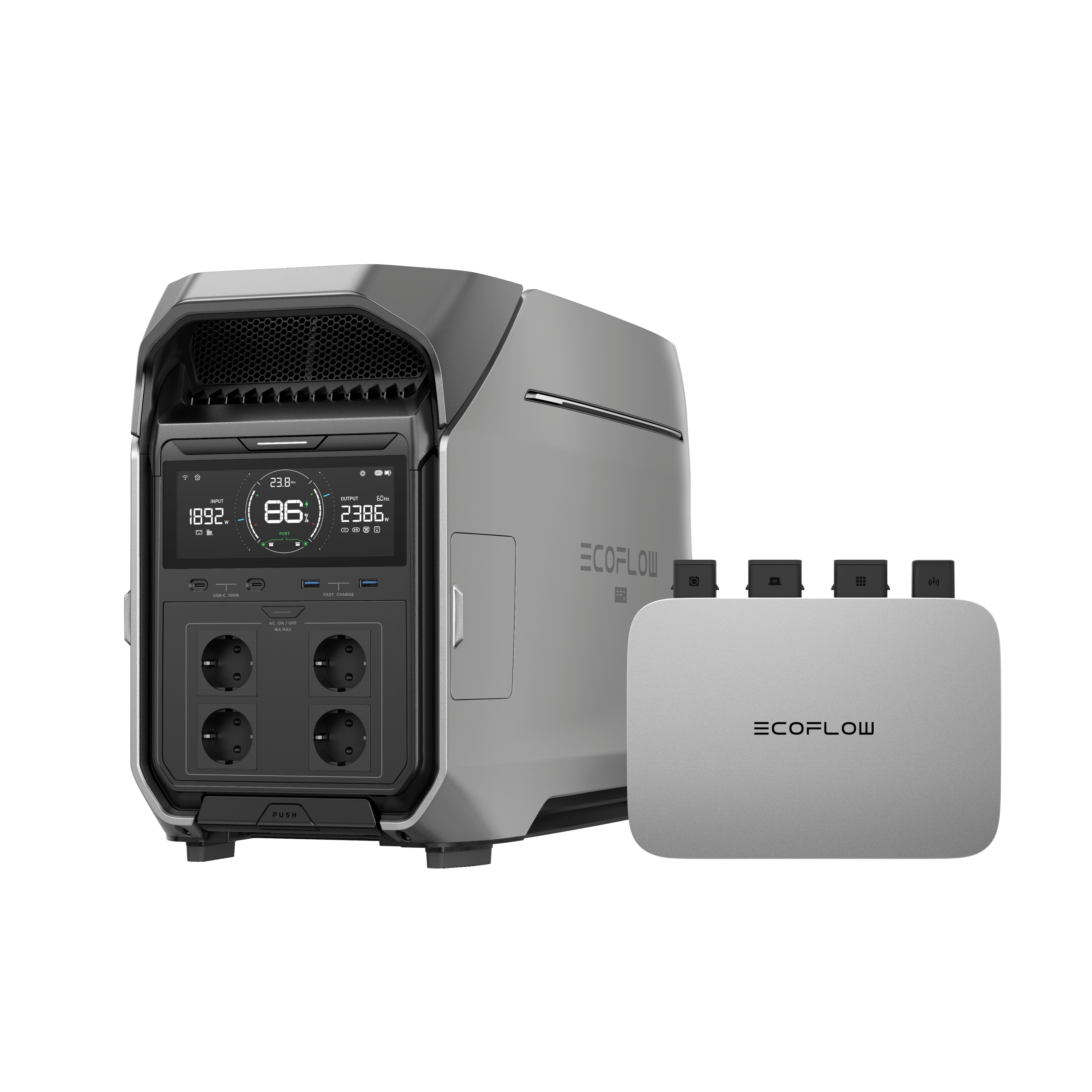 Power station portatile EcoFlow DELTA Pro 3  EcoFlow Europe DELTA Pro 3 + Microinverter PowerStream 800 W (Con Cavo)  