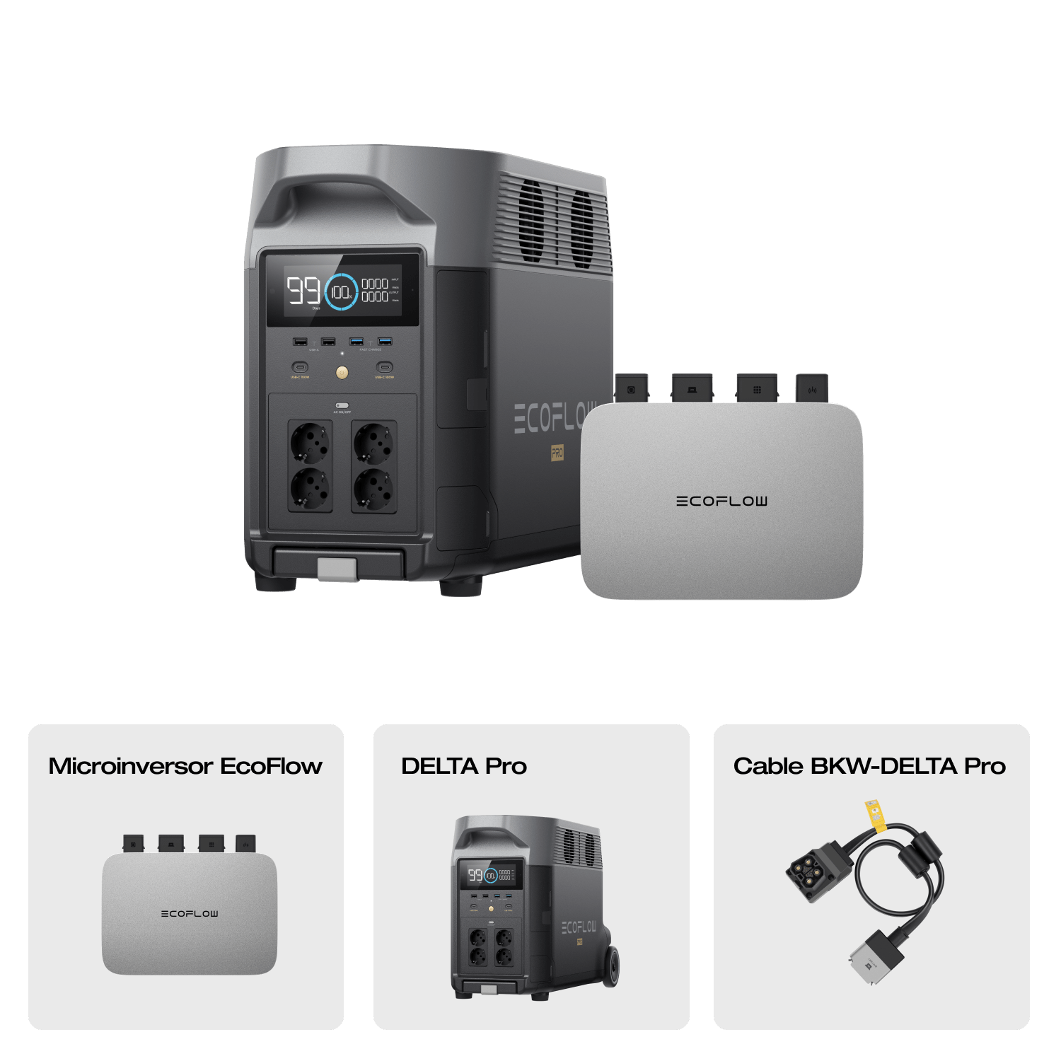 Power Station Portatile EcoFlow DELTA Pro (ricondizionata) Portable Power EcoFlow DELTA Pro (Prodotto ricondizionato) + PowerStream 800 W (Prezzo per membri)  