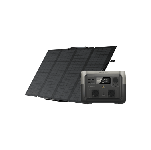 Power Station Portatile EcoFlow RIVER 2 Max (ricondizionata) EcoFlow Italia RIVER 2 Max (ricondizionata) + Pannello solare da 160 W (ricondizionato)(Prezzo per membri)