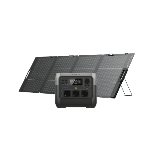 Power Station Portatile EcoFlow RIVER 2 Pro EcoFlow Italia RIVER 2 Pro + Pannello Solare Portatile da 220 W