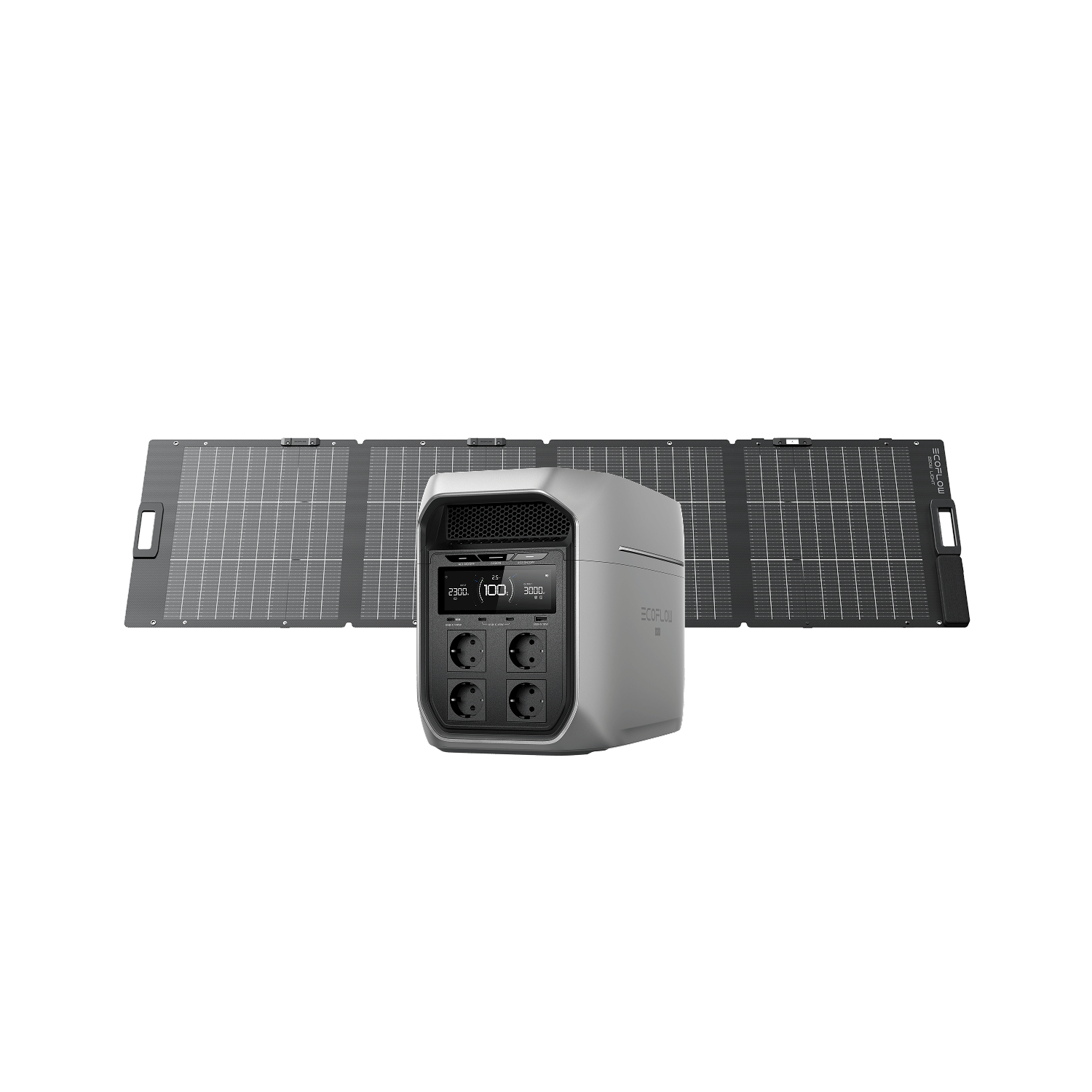 EcoFlow DELTA 3 Max Plus + Pannello solare bifacciale portatile da 220 W