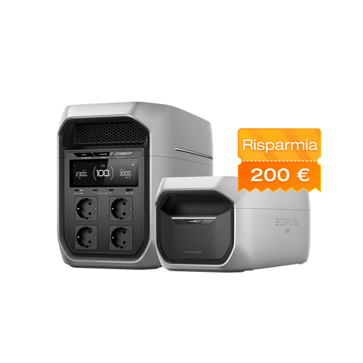 Power station portatile serie EcoFlow DELTA 3 Max (2.048Wh) EcoFlow Italia DELTA 3 Max Plus (2.048Wh) Batteria aggiuntiva intelligente DELTA 3 Max Plus