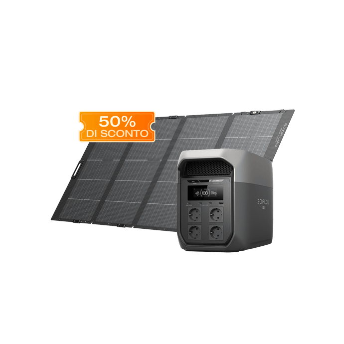Power station portatile serie EcoFlow DELTA 3 Max (2.048Wh) DELTA 3 Max (2.048Wh) / Pannello solare portatile leggero da 400 W