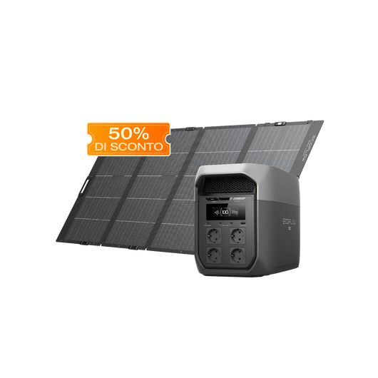 Power station portatile serie EcoFlow DELTA 3 Max (2.048Wh) DELTA 3 Max (2.048Wh) / Pannello solare portatile leggero da 400 W