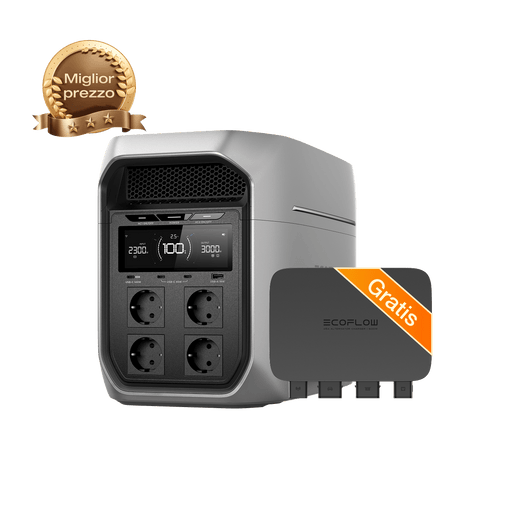 Power station portatile serie EcoFlow DELTA 3 Max (2.048Wh) DELTA 3 Max Plus (2.048Wh) / Caricabatterie per alternatore da 500 W gratis