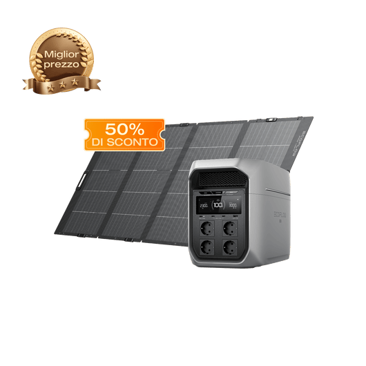 Power station portatile serie EcoFlow DELTA 3 Max (2.048Wh) DELTA 3 Max Plus (2.048Wh) / Pannello solare portatile leggero da 400 W