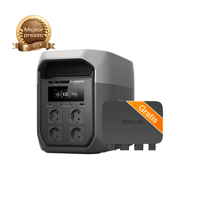Power station portatile serie EcoFlow DELTA 3 Max (2.048Wh) DELTA 3 Max (2.048Wh) / Caricabatterie per alternatore da 500 W gratis