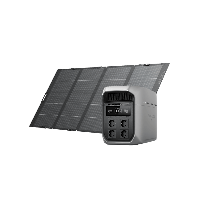 Power Station Portatile serie EcoFlow DELTA 3 Max EcoFlow Italia DELTA 3 Max Plus (2.048Wh) Pannello solare portatile leggero da 400 W