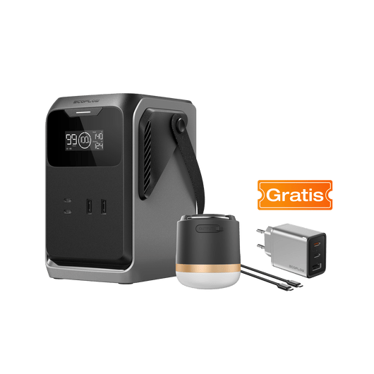 Power station portatile serie EcoFlow TRAIL DC EcoFlow Europe TRAIL 200 DC+lampada da campeggio