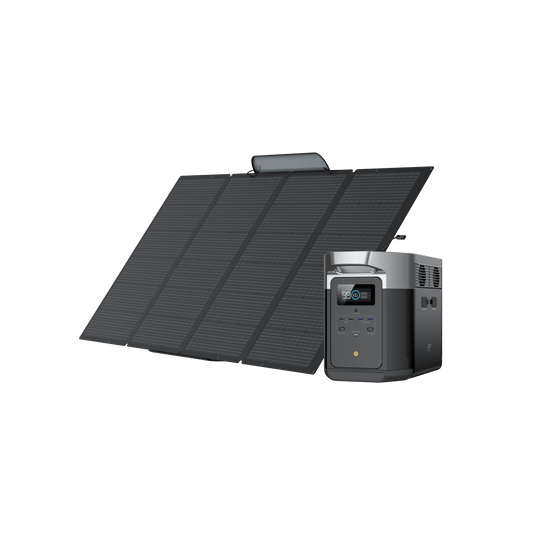 EcoFlow DELTA Max + Pannello Solare Portatile da 400 W  EcoFlow 1*400W + DELTA Max 2000  