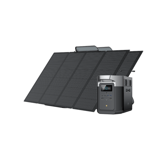 EcoFlow DELTA Max + Pannello Solare Portatile da 400 W  EcoFlow 2*400W + DELTA Max 2000  